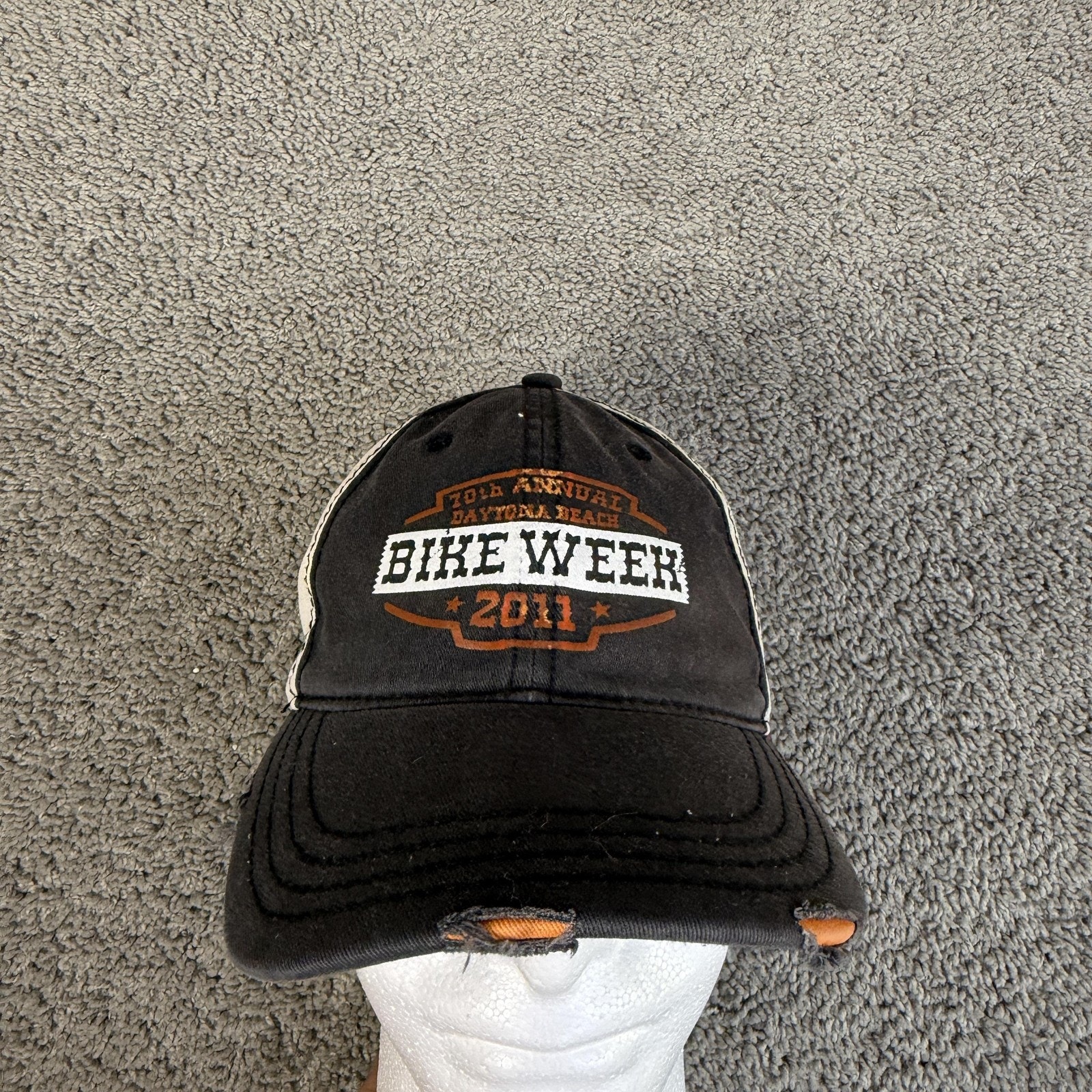 Daytona Beach Bike Week 2011 Hat Cap Strap Back Mens One Size Black Sherry